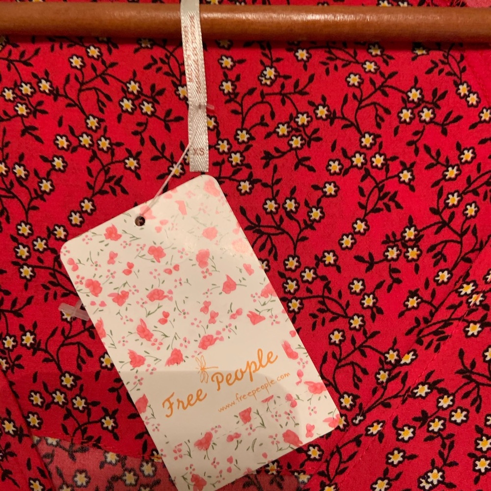Free People Clara Tie-Front Tunic in Red - Picture 10 of 16